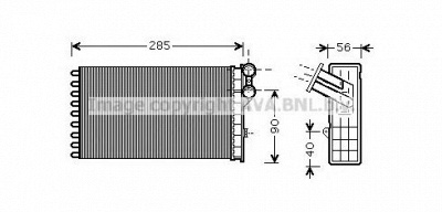 AVA QUALITY COOLING cna6239 -  Теплообменник, отопление салона